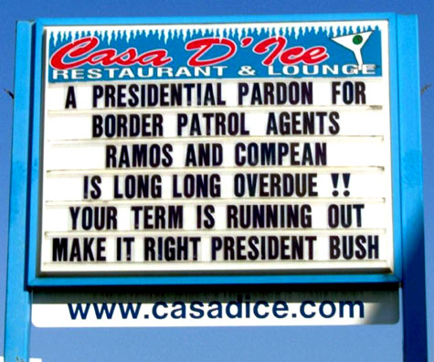 A Presidential Pardon for Border Patrol Agents Ramos And Compean Is Long Overdue!!    Your Term Is Running Out    Make It Right President Bush