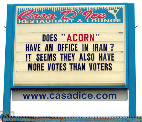 Does ACORN Have An Office In Iran?   It Seems They Also Have More Votes Than Voters