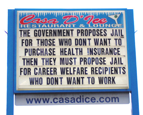 The Government Proposes Jail For Those Who Don't Want To Purchase Health Insurance   Then They Must Propose Jail For Career Welfare Recipients Who Don't Want To Work