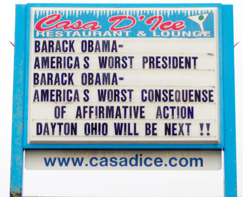 Barack Obama - America's Worst President   Barack Obama - America's Worst Consequense Of Affirmative Action   Dayton Ohio Will Be Next!!